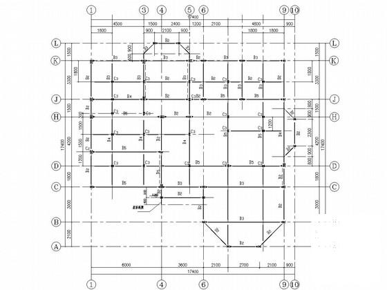 3层门式刚架结构别墅结构CAD施工图纸（6度抗震） - 2