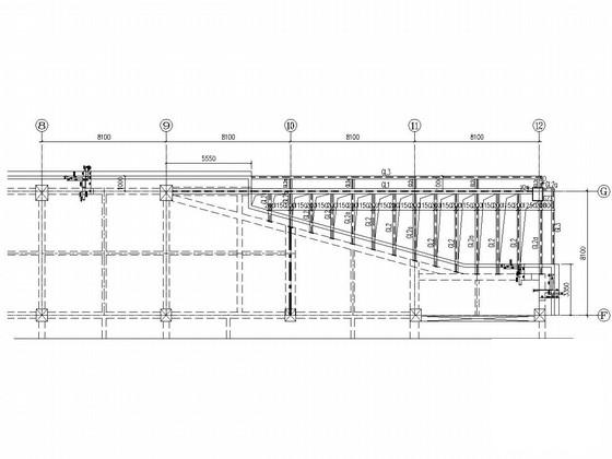 门式刚架结构裙房连廊结构CAD施工图纸（6度抗震） - 3