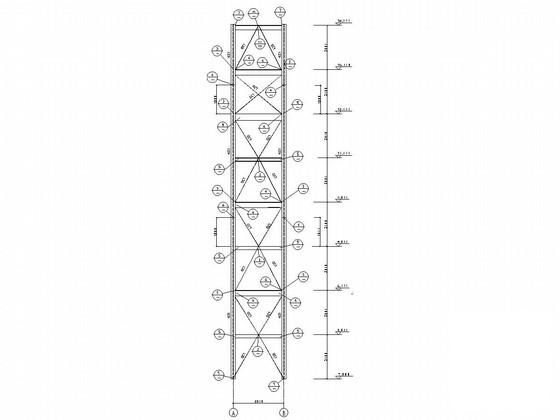钢框架钢制人行天桥结构CAD施工图纸（7度抗震）(平面布置图) - 4