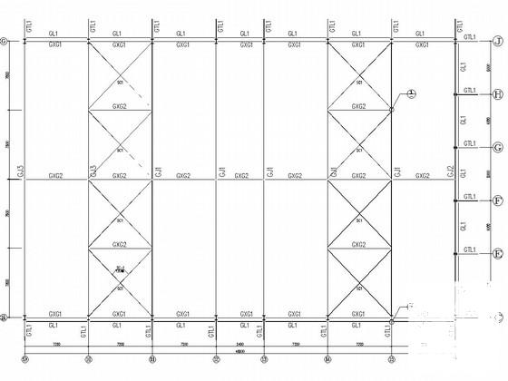 门式刚架结构汽车维修间结构CAD施工图纸 - 2