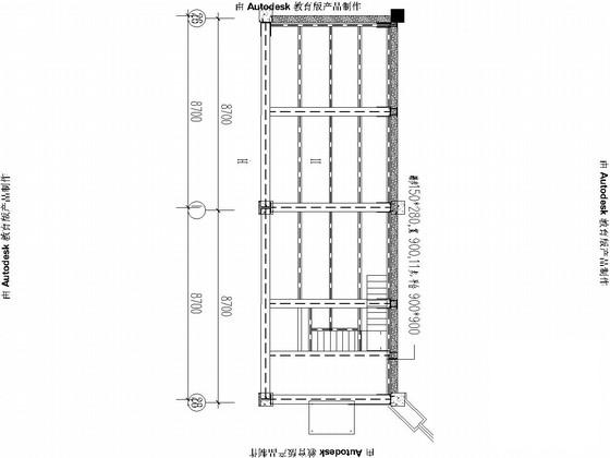 3层门式刚架结构玻璃幕墙厂房结构CAD施工图纸 - 4