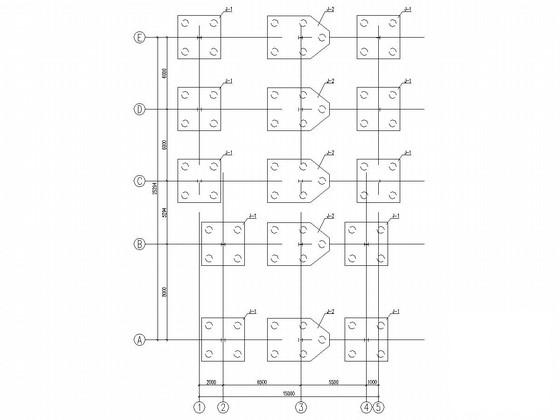 门式刚架结构转运站结构CAD施工图纸（6度抗震） - 1