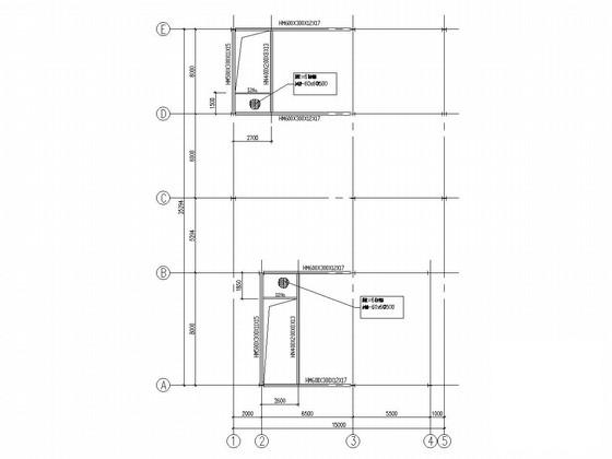 门式刚架结构转运站结构CAD施工图纸（6度抗震） - 2