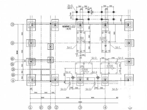单层门式刚架结构厂房结构CAD施工图纸（独立基础） - 2