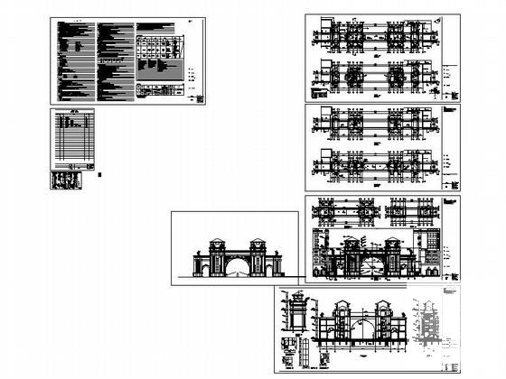 国际商业区大门建筑施工CAD图纸 - 4