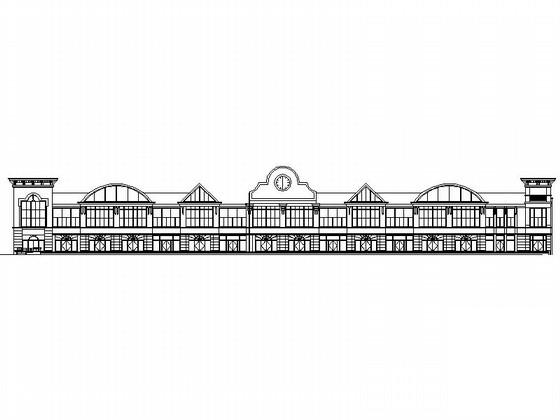 欧式风格3层沿街商业楼建筑CAD施工图纸 - 1