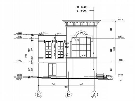 欧式风格3层沿街商业楼建筑CAD施工图纸 - 3