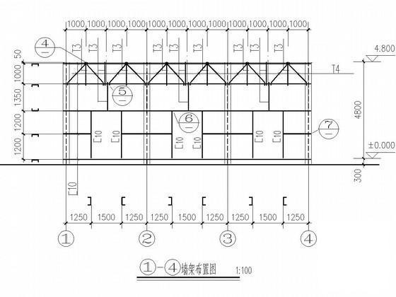 单层门式刚架结构厂房结构CAD施工图纸 - 4