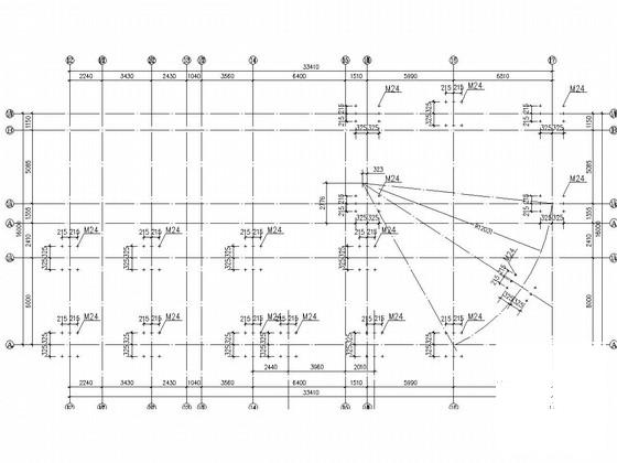 2层钢框架结构办公楼结构CAD施工图纸（6度抗震）(地脚锚栓) - 3