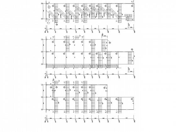 9层钢框架工业建筑结构设计CAD施工图纸(平面布置图) - 3