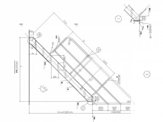 9层钢框架工业建筑结构设计CAD施工图纸(平面布置图) - 4