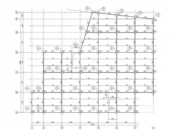 独立基础钢框架办公楼结构CAD施工图纸 - 1