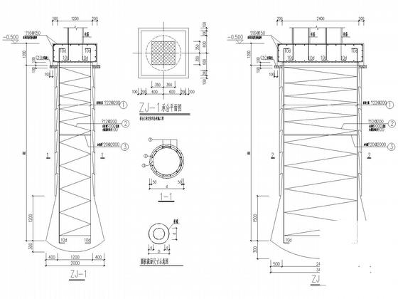 单层包装料仓钢筋混凝土结厂房结构CAD施工图纸(设计基准期) - 4
