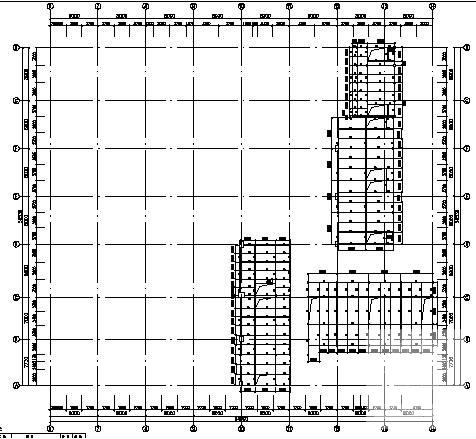 钢混结构影院工程结构CAD施工图纸（钢台阶）(平面布置图) - 2