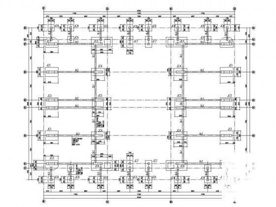 单层钢结构小型体育场结构CAD施工图纸（独立基础） - 1