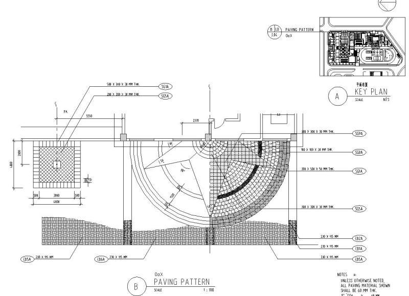 新亚洲风格花园附属学校景观案例CAD施工图纸（总）(水景设计) - 2