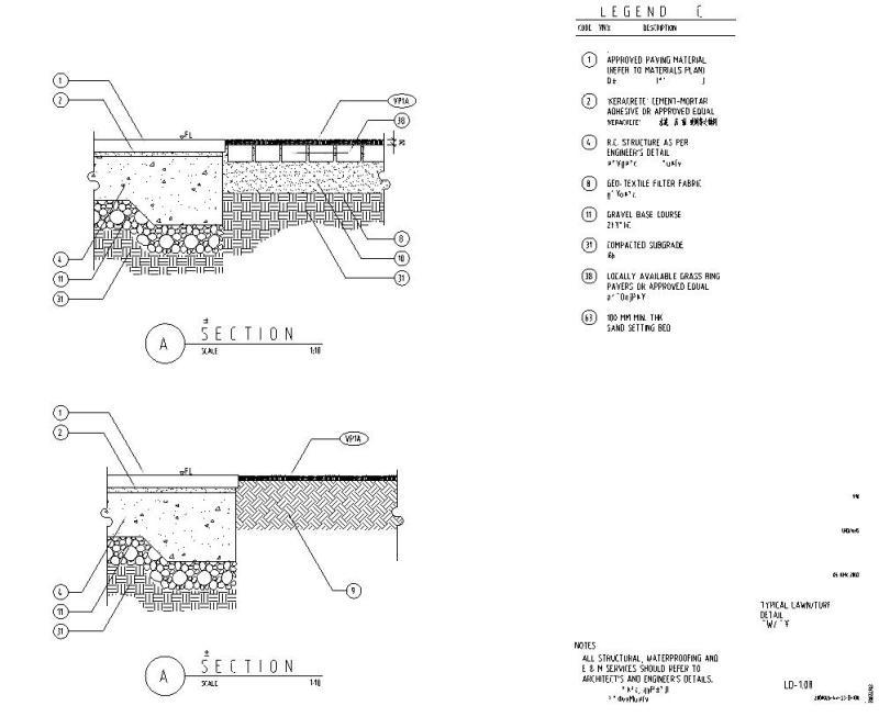 新亚洲风格花园附属学校景观案例CAD施工图纸（总）(水景设计) - 3