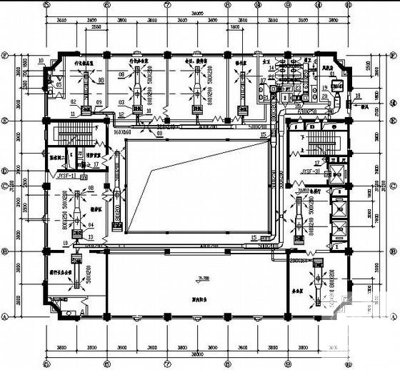 21层商业银行空调系统CAD施工图纸 - 1