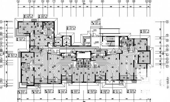 地上17层住宅楼采暖通风CAD图纸（高49米）(建筑面积) - 1