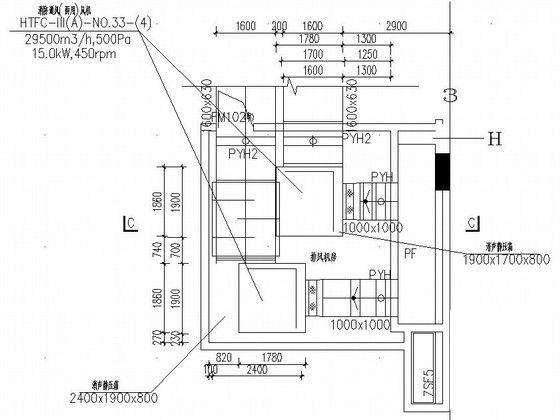 23层广场商业综合楼空调通风设计CAD施工图纸(正压送风系统) - 2