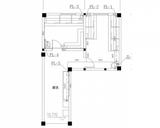 4层教学楼给排水消防CAD施工图纸 - 4