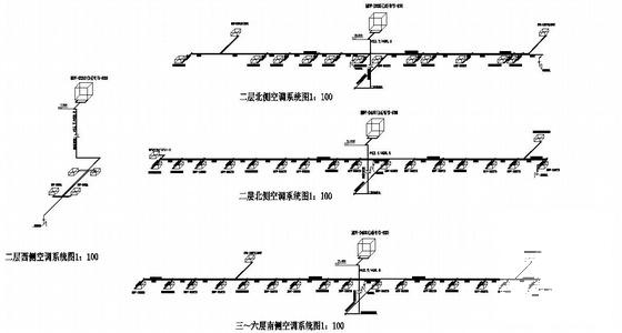 6层职工宿舍楼空调设计CAD施工图纸 - 2