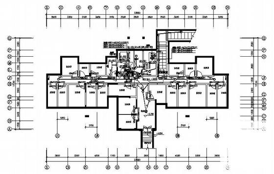 上17层住宅楼电气CAD施工图纸（车库）(框架剪力墙结构) - 1