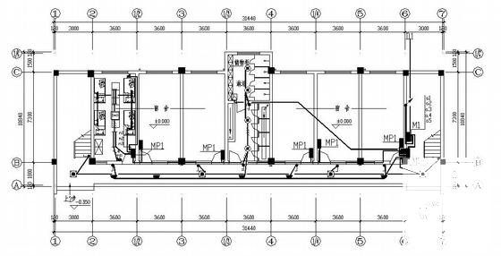 小学4层框架结构学生宿舍楼强电CAD施工图纸(防雷接地系统) - 1