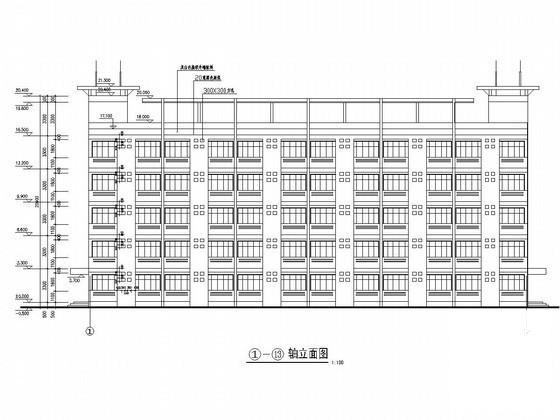 5层框架结构中学宿舍楼毕业论文（建筑图纸） - 1