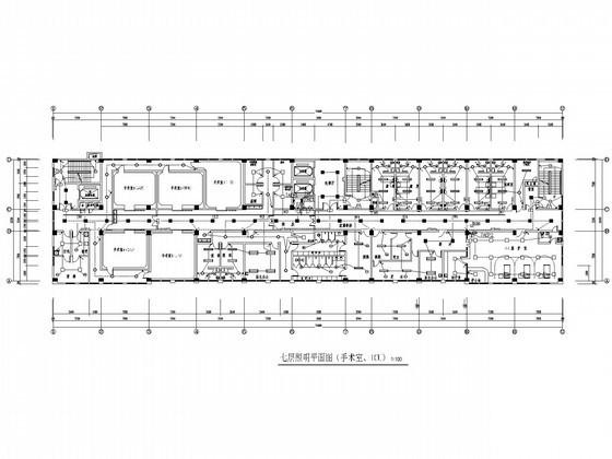 7层医院门诊住院综合楼强弱电CAD施工图纸(火灾自动报警) - 3