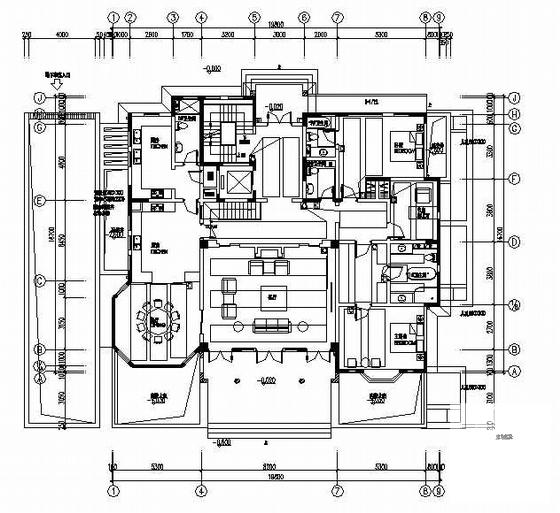 上2层别墅电气CAD施工图纸（车库） - 3