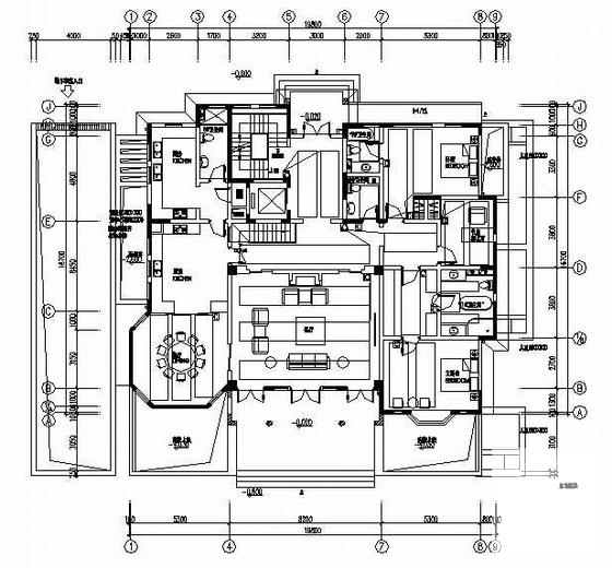 上2层别墅电气CAD施工图纸（车库） - 4