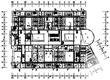 中心医院11层门诊楼弱电系统CAD施工图纸(闭路电视监控) - 1