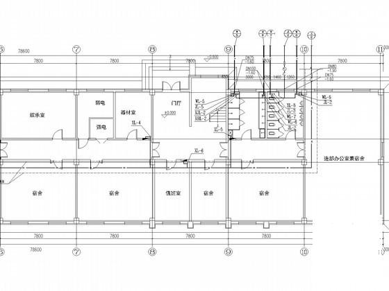 4层宿舍楼水暖设计CAD施工图纸 - 1