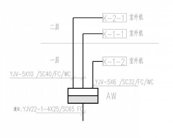 上两层别墅强弱电CAD施工图纸（照明节能设计） - 5