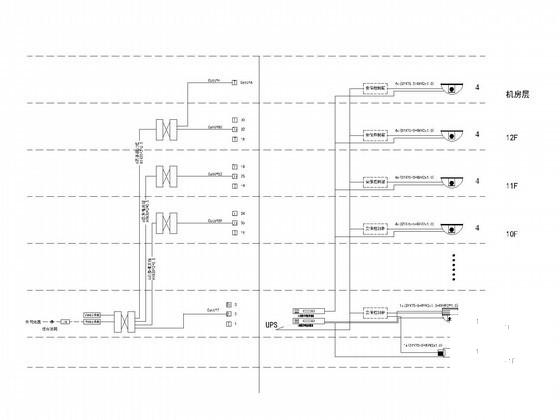 12层办公大厦弱电智能CAD施工图纸（方案弱电清单）(综合布线系统) - 3