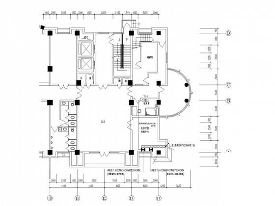 12层办公大厦弱电智能CAD施工图纸（方案弱电清单）(综合布线系统) - 4
