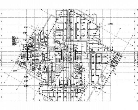 8层办公塔楼建筑空调系统设计CAD施工图纸（消防） - 1