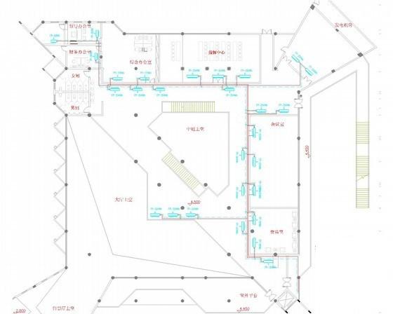 小型办公服务中心空调系统设计CAD施工图纸 - 3