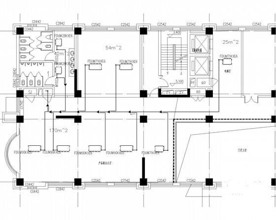 15层研发办公大楼净化空调通风防排烟消防系统设计CAD施工图纸 - 4