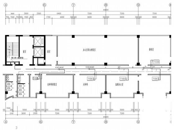 小高层办公大厦空调通风防排烟系统设计CAD施工图纸 - 1