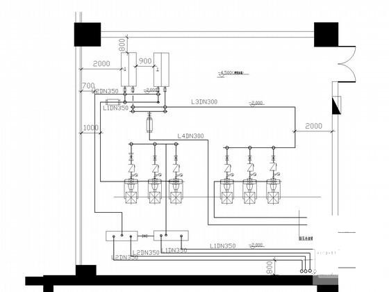 综合办公建筑空调通风排烟系统初步设计图纸（机房）(水冷式冷水机组) - 3