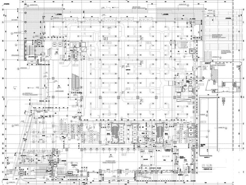 高层办公大楼空调通风及防排烟系统设计CAD施工图纸（人防设计） - 2