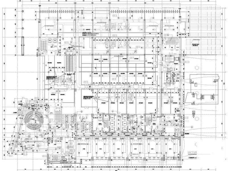 高层办公大楼空调通风及防排烟系统设计CAD施工图纸（人防设计） - 4