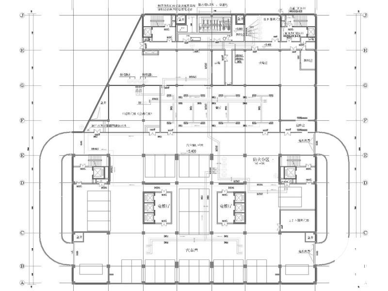 高层办公建筑空调全系统及人防设计CAD施工图纸（清华大学设计） - 3