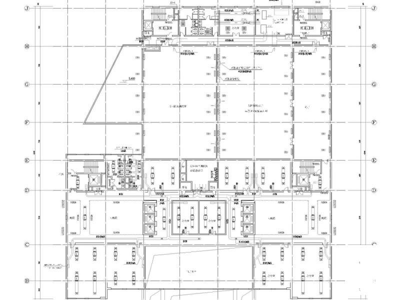 高层办公建筑空调全系统及人防设计CAD施工图纸（清华大学设计） - 5
