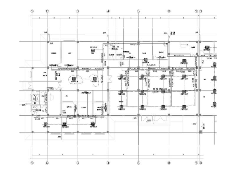 4层技术办公大楼空调通风及防排烟系统设计CAD施工图纸 - 2