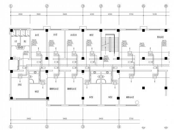 行政办公综合楼空调系统设计CAD施工图纸（水环水源热泵空调系统） - 1