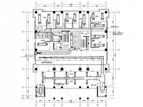 21层办公建筑空调通风系统设计CAD施工图纸（消防设计） - 2
