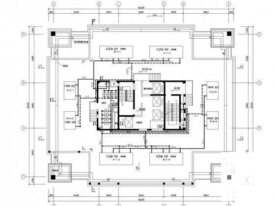 21层办公建筑空调通风系统设计CAD施工图纸（消防设计） - 4